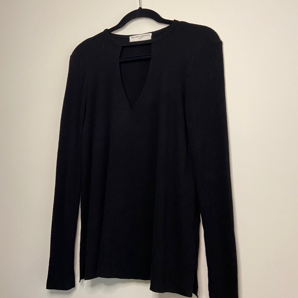 UO+PROJECT SOCIAL T Black Cutout Long Sleeve Top - Picture 8 of 10